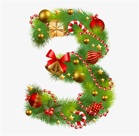 Christmas Numbers Png Clip Art Library