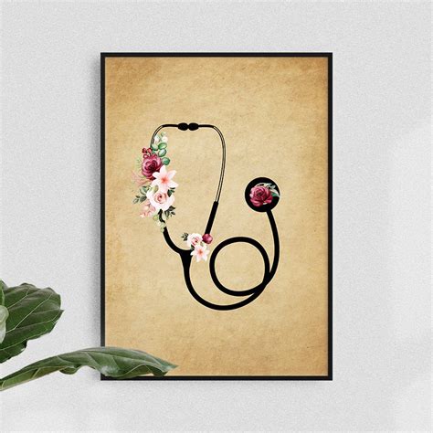 Stethoscope Art Medical Art Pediatrician Office Wall Art School