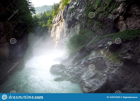 Inside The Aare Gorge A Section Of The River Aare That Carves Through