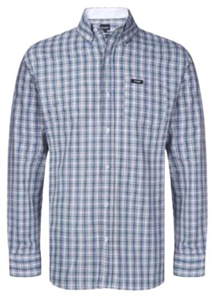 Camisa Masculina Wrangler Xadrez Azul Cinza Wsl Celeiro Country