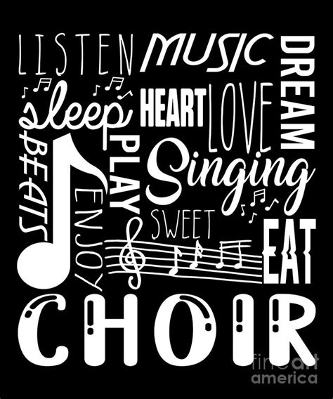 Singing Choir Chorus Choral Music Notes Clef Gift Digital Art by Thomas ...