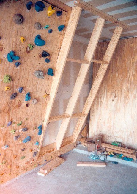 The Hahn S Homebuilt Climbing Wall In Our Garage Diy Climbing Wall