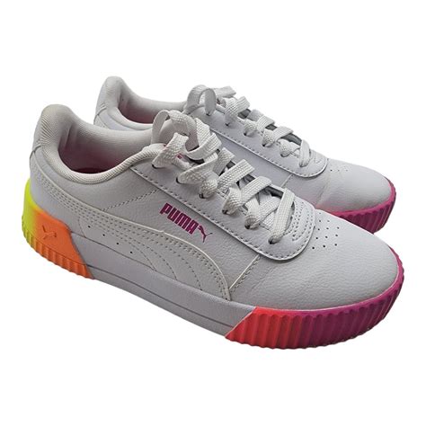 Puma Shoes Girls Size 4c Multicolor Carina 385751 01 Casual Sneakers Ebay