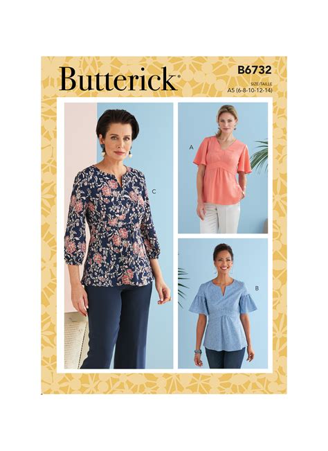 Butterick 6732 Misses Top