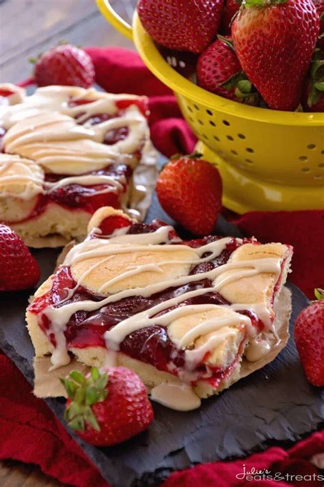 Strawberry Pie Bars Julies Eats And Treats