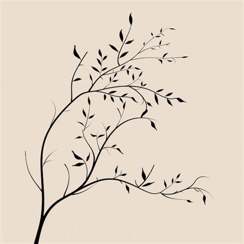 Premium Photo A Drawing Of A Minimalist Tree