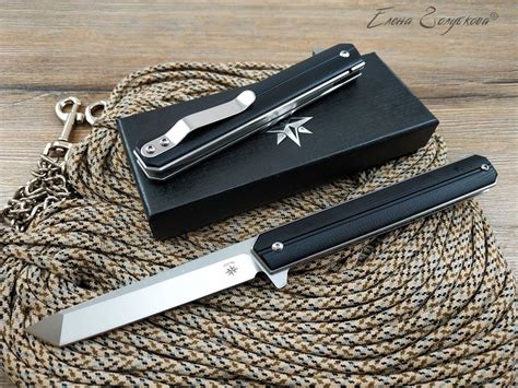 Складной нож флиппер Five Pro Москит tanto black сталь D2 - купить с ...