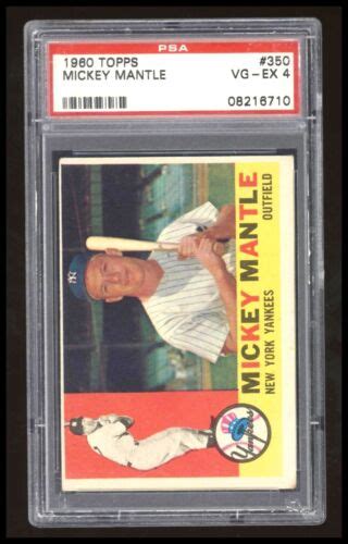 Topps Mickey Mantle Psa Vgex Baseball Card Ebay