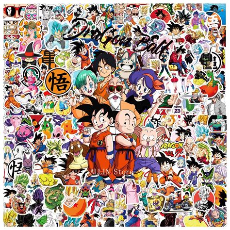 50 100pcs Fajne Anime Dragon Ball Naklejki Dla Dzieci Zabawki Son Goku