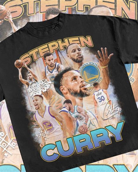 Stephen Curry Basketball Bootleg TShirt Design Ilustrasi Grafis