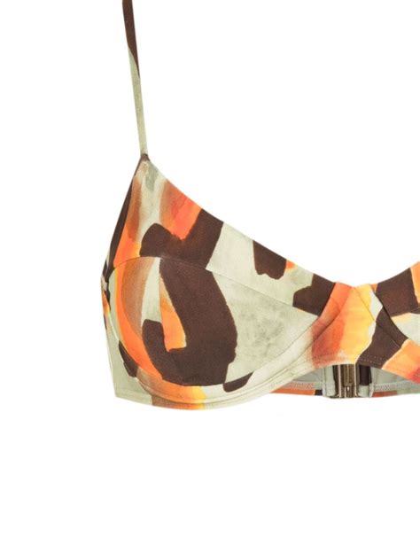 Lenny Niemeyer Caju Underwire Cup Bikini Top Multicolour Farfetch Uk