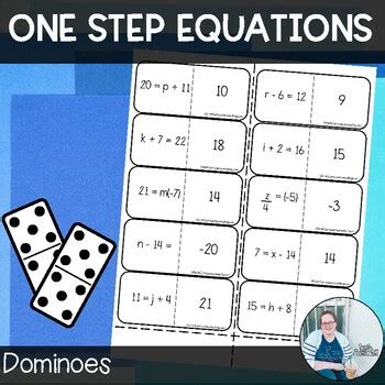 One Step Equations Dominoes TEKS 6 9b CCSS 6 EE 7 Math Game Math