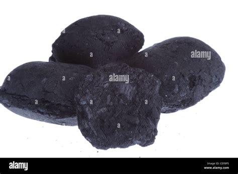 Coal Carbon Nugget Isolated On White Background Stock Photo Alamy