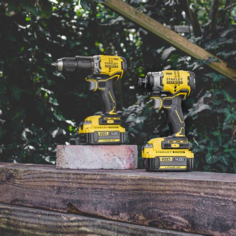 Stanley Fatmax V20 18v Cordless Brushless Combi Drill And Impact Driver