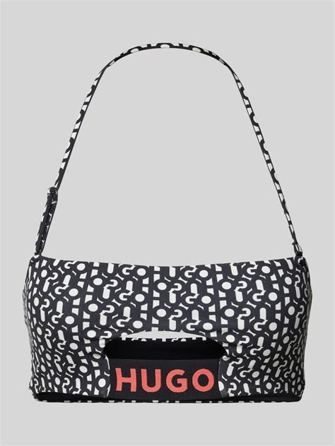 Kup Online Hugo Top Bikini Z Nadrukiem Z Logo Czarny