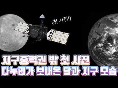 다누리가 보내온 달과 지구 사진 공개 YouTube