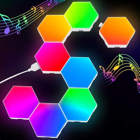 Panneau Led Hexagone Murale Lampe Smart Rgb Modulaires Light Contr Le