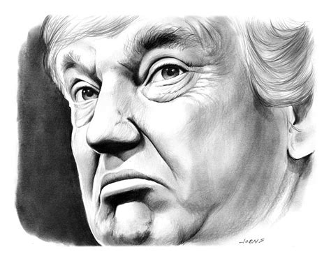 The Donald Drawing By Greg Joens Pixels