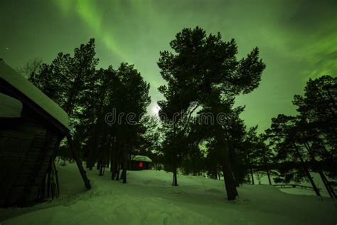 Northern Lights in Inari Lake, Lapland, Finland Stock Photo - Image of destination, exposure ...