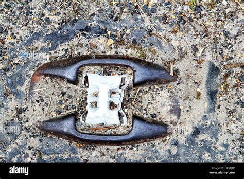 An Old Cats Eye Road Reflector Stock Photo Alamy