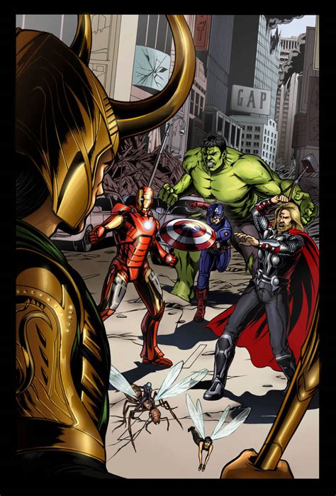 Avengers 1 Tribute Cover Colored By Smlshin On Deviantart