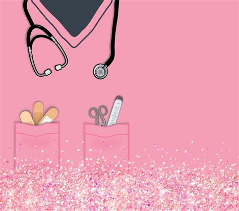 Download Pink Nurse Essentials Aesthetic Wallpaper