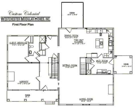 Custom Colonial 3 by Westchester Modular Homes Two Story Floorplan