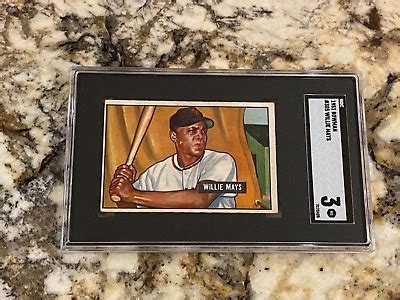 Bowman Willie Mays Rc Sgc Sharp Iconic Hof Blue Chip Rookie