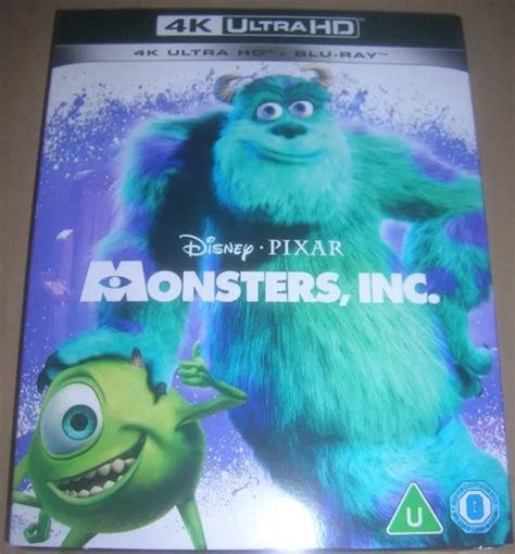 MONSTERS INC UK Region Free 4K Ultra HD Blu Ray W Slipcover Pixar