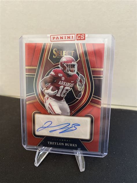 Panini Select Draft Picks Treylon Burks Rookie Auto Red Prizm Rs