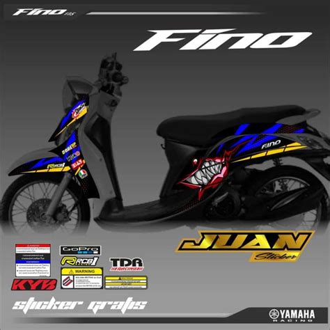 STRIPING STICKER FINO FI VARIASI MOTOR YAMAHA FINO 125 FI SEMI FULL