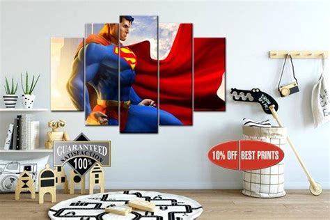 Superman 3 Dc 5 Panel Canvas Art Wall Decor Canvas Storm