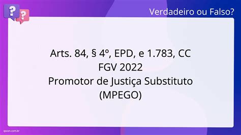 Qscon Direito Arts Epd E Cc Fgv Promotor