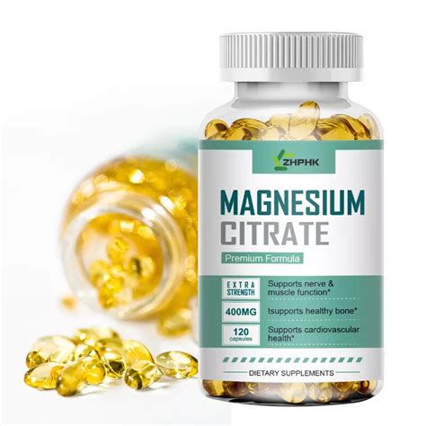 Vitazens Magnesium Citrate 400mg Capsules Super Strong Effective Vegan Capsules 120 Pills