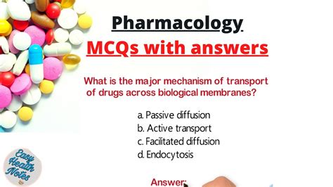 Pharmacology Important MCQs Multiple Choice Questions With Answers