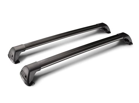 Yakima Aero Flushbar Black 2 Bar Roof Rack For Nissan Patrol Y62 5dr Suv With Raised Roof Rail