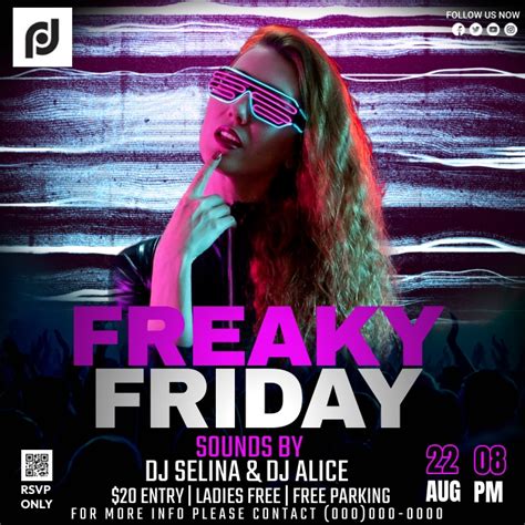 Copy Of Freaky Friday Party Template Postermywall