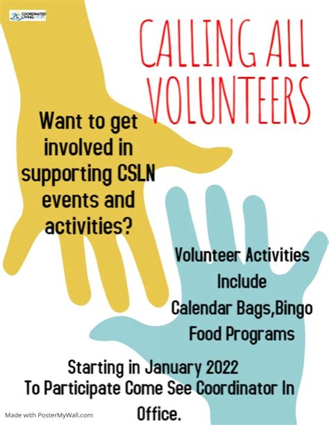 Copy Of Call For Volunteers Flyer Postermywall