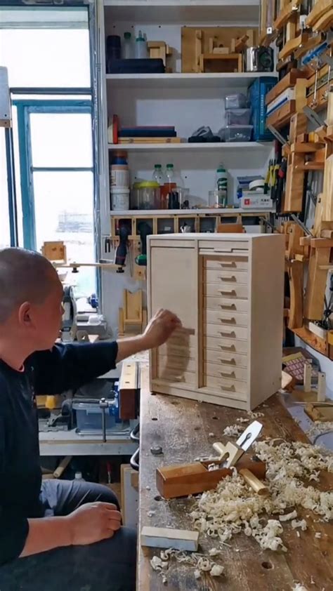 Handmade Roller Shutter Cabinet With 20 Drawers Video In 2023 Easy