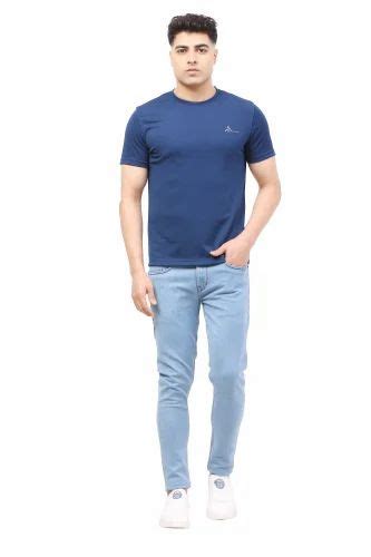 Plain Round Neck Mens Poly Cotton T Shirt 180 Gsm Wholesale At Rs 199