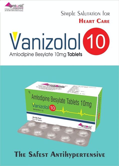 Amlodipine Besylate Tablets 10 Mg Packaging Size 10 10 At Rs 59 9