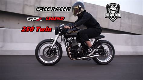 Gpx Legend 250 Twin Cafe Racer By 38custom Caferacer Gpx Youtube