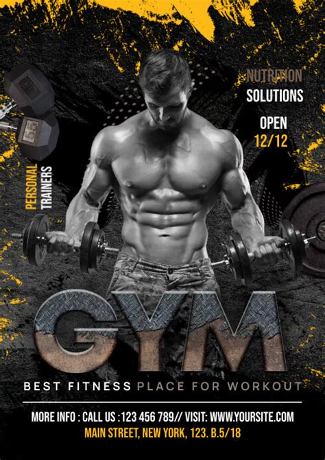 Splash Gym And Fitness Poster Template Postermywall