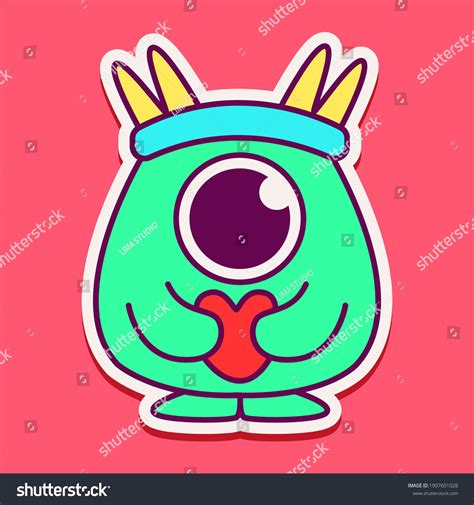 Cute Doodle Monster Designs Coloring Backgrounds Stock Vector Royalty Free 1907601028