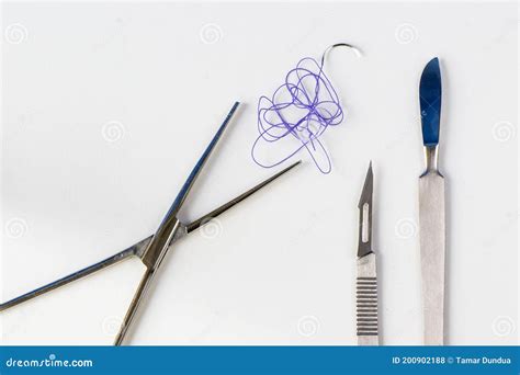 Surgery Operation Equipment Scalpel Knife Needle And Suture Studio