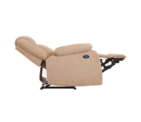 Buy Avalon Fabric 1 Seater Motorized Recliner Chair Light Brown At 36