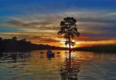 Chickahominy River Sunset James City County By Kim Cooper Featured