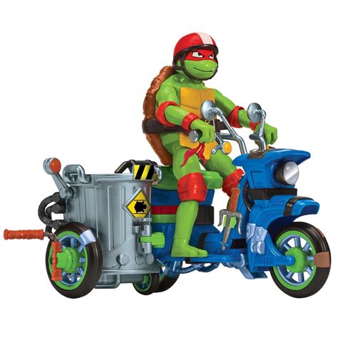 Teenage Mutant Ninja Turtles Mutant Mayhem Movie Battle Cycle With Raphael Figure