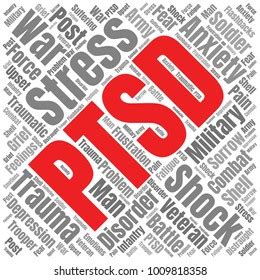 Ptsd Word Cloud Post Traumatic Stress Stock Vector Royalty Free