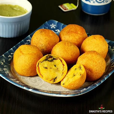 Batata Vada Recipe Aloo Vada Swasthi S Recipes